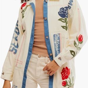 Floral Embroidered Women's Jacket